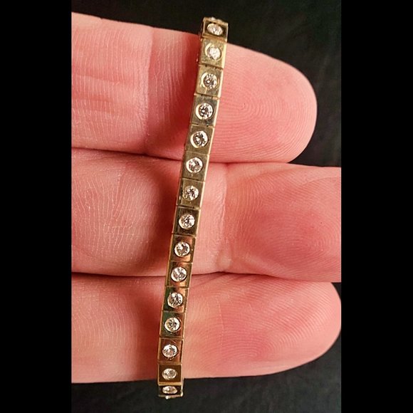 14K Gold & 42 Natural Diamonds Tennis Bracelet, Appraisal Shown - Picture 2 of 8